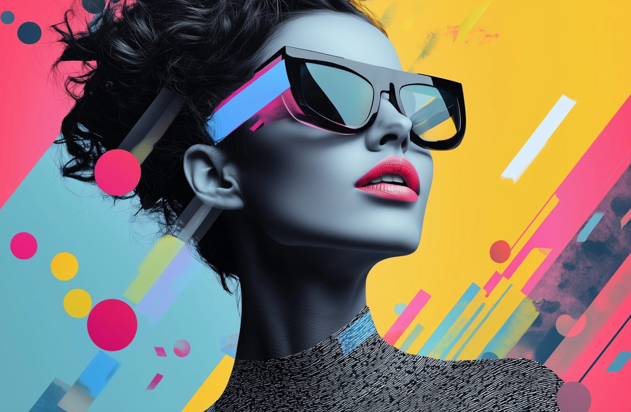 Moderne Trend-Visualisierung für Mode- und Lifestyle-Marketing – Eine Referenz der Werbe-Blank GmbH für avantgardistisches Design, Pop-Art-Ästhetik und progressive Print- und Online-Kampagnen